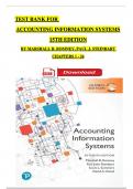 Test Bank - Accounting Information Systems 15th Edition&comma; Marshall B Romney&comma; Paul J&period; Steinbart&comma; Scott L&period; Summers&comma; David A&period; Wood