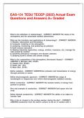 EAS-131 TESU TECEP &lpar;2025&rpar; Actual Exam Questions and Answers A&plus; Graded&period;