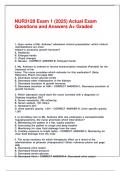 NUR3128 Exam 1 &lpar;2025&rpar; Actual Exam Questions and Answers A&plus; Graded&period;