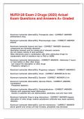 NUR3128 Exam 2 Drugs &lpar;2025&rpar; Actual Exam Questions and Answers A&plus; Graded&period;