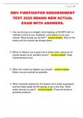 DMV FIREFIGHTER ENDORSEMENT  TEST 2025 BRAND NEW ACTUAL  EXAM WITH ANSWERS&period; 