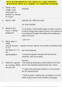 FCCS &lpar;FUNDAMENTALS OF CRITICAL CARE SUPPORT&rpar; QUESTIONS WITH ALL CORRECT & VERIFIED ANSWERS