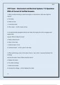 310T Exam - Electronical and Electrical Systems 113 Questions With all Correct & Verified Answers&period;