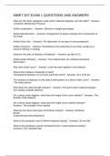 MMET 207 EXAM 1 QUESTIONS AND ANSWERS