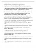 MMET 207 EXAM 2 REVIEW QUESTIONS