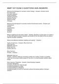 MMET 207 EXAM 3 QUESTIONS AND ANSWERS