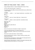 MMET 207 FINAL EXAM - TAMU &ndash; CRAIG