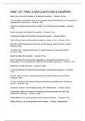 MMET 207 FINAL EXAM QUESTIONS & ANSWERS