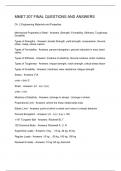 MMET 207 FINAL QUESTIONS AND ANSWERS