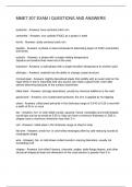 MMET 207 EXAM I QUESTIONS AND ANSWERS