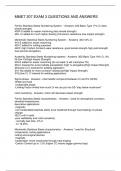 MMET 207 EXAM 3 QUESTIONS AND ANSWERS