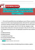 ATLS 10th Edition Post Test Actual Questions with Verified Answers &lpar;2025 &sol; 2026&rpar;&comma; Verified Answers&comma; 100&percnt; Guarantee Score Pass