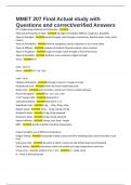 MMET 207 Final Actual study with Questions and correct&sol;verified Answers