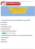 ATLS 10th Edition Post Test 1 Actual Questions with Verified Answers &lpar;2025 &sol; 2026&rpar;&comma; 100&percnt; Guarantee Score Pass