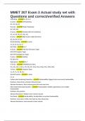 MMET 207 Exam 2 Actual study set with Questions and correct&sol;verified Answers