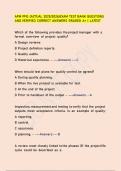 APM PFQ Exam Test Bank Questions with Verified Correct Answers &vert; Graded A&plus; &vert; Latest Edition