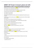 MMET 207 Exam 3 Actual Latest set with Questions and correct&sol;verified Answers
