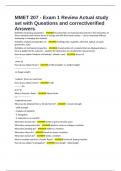 MMET 207 - Exam 1 Review Actual study set with Questions and correct&sol;verified Answers