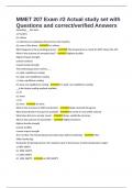 MMET 207 Exam &num;2 Actual study set with Questions and correct&sol;verified Answers