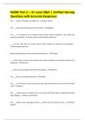 N3280 Test 3 &ndash; A&plus; Level Q&A &period;Verified Nursing Questions with Accurate Responses