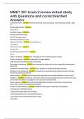 MMET 207 Exam 2 review Actual study with Questions and correct&sol;verified Answers