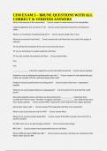 CFM EXAM 3 &ndash; BRUNE QUESTIONS WITH ALL CORRECT & VERIFIED ANSWERS 