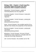 Biology 1001 - Chapter 1 Scott Crousillac Louisiana State University Fall 2025 Questions With Complete Solutions