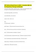 RRT National Board Exam A&plus;2025 Complete Q&A Set for Respiratory Therapy Certification