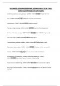 BUSINESS AND PROFESSIONAL COMMUNICATION FINAL EXAM QUESTIONS AND ANSWERS