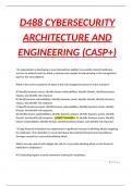 D488 CYBERSECURITY ARCHITECTURE AND ENGINEERING &lpar;CASP&plus;&rpar;