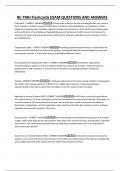 BC-TMH Flashcards EXAM QUESTIONS AND ANSWERS
