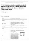 WGU C165 Integrated Physical Sciences 2025 EXAM QUESTIONS AND VERIFIED ANSWERS &lpar;100&percnt; CORRECT ANSWERS&rpar; A&plus; GRADED &vert; ALREADY PASSED&excl;&excl;