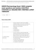 NR293 Pharmacology Exam 1 2025 complete exam questions and solution &lpar;MULTIPLE CHOICES&rpar; &lpar;A&plus; GRADED 100&percnt; VERIFIED&rpar; LATEST VERSION&excl;&excl;