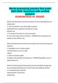 Sterile processing practice final exam  2025-2026&period; Questions with verified  answers&period;  GUARANTEED A&plus; GRADE&period;