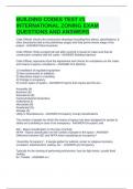BUILDING CODES TEST &num;1 INTERNATIONAL ZONING EXAM QUESTIONS AND ANSWERS