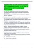 CODES AND REGULATIONS DURING PROGRAMMING EXAM CHAPTER &num;8 QUESTIONS WITH COMPLETE SOLUTIONS