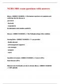 NURS 3001 exam questions with answers