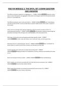 FISD FIA MODULE 2 THE DATA&comma; SET 2 EXAM QUESTI0N AND ANSWERS