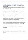NASCO - SHALLOW WATER LIFEGUARD STUDY GUIDE&sol;QUESTIONS WITH COMPLETE SOLUTIONS GRADED A&plus;