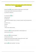 PNB 2250 Exam 4 Questions with Complete Solutions 100&percnt; Verified&vert; Latest  Update Graded A&plus; 