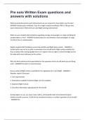 Pre solo Written Exam questions and answers with solutions