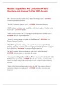 Module 3 Capabilities And Limitations Of BCTS  Questions And Answers Verified 100&percnt; Correct 