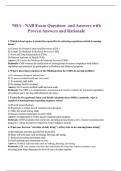 NHA  NAB Exam Questions  and Answers with Proven Answers and Rationale