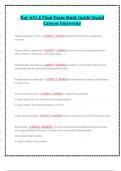 Nur-641 E Final Exam Study Guide Grand Canyon University