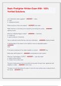 Basic Firefighter Written Exam With  100&percnt;  Verified Solutions&period; 