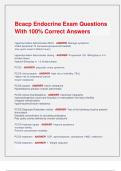 Bcacp Endocrine Exam Questions  With 100&percnt; Correct Answers