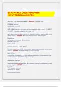 BCACP EXAM QUESTIONS WITH    100&percnt; VERIFIED ANSWERS 