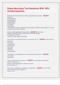 Bcacp Neurology Test Questions With 100&percnt;  Verified Solutions