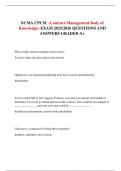 NCMA CPCM  &lpar;Contract Management Body of Knowledge&rpar; EXAM 2025&sol;2026 QUESTIONS AND ANSWERS GRADED A&plus;