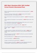 BECC Mod 2 Questions With 100&percnt; Verified   Correct Answers &lpar;Guaranteed Pass&rpar;  